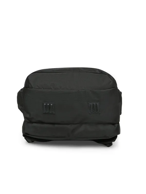 Black_Polyester_Laptop_Backpack_With_Compression_Straps_For_Unisex