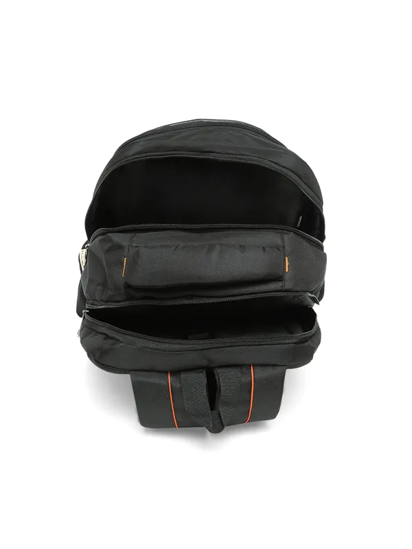 Black_Polyester_Laptop_Backpack_With_Compression_Straps_For_Unisex