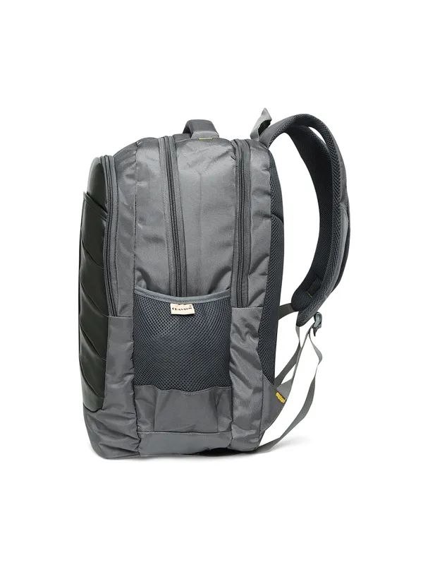 Grey_Polyester_Laptop_Backpack_With_Compression_Straps_For_Unisex