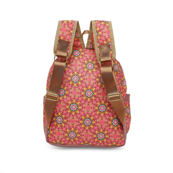 Multicolour_Polyester_Madhubani_Design_Backpack_With_Pouch_For_Unisex