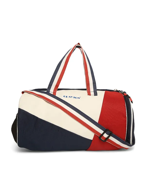 Multicolour_Polyester_Duffel_Gym_Bag_With_Shoe_Compartment_For_Unisex