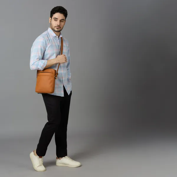 Tan_Vegan_Leather_Sling_Bag_For_Travel,_Passport_Holder_For_Unisex