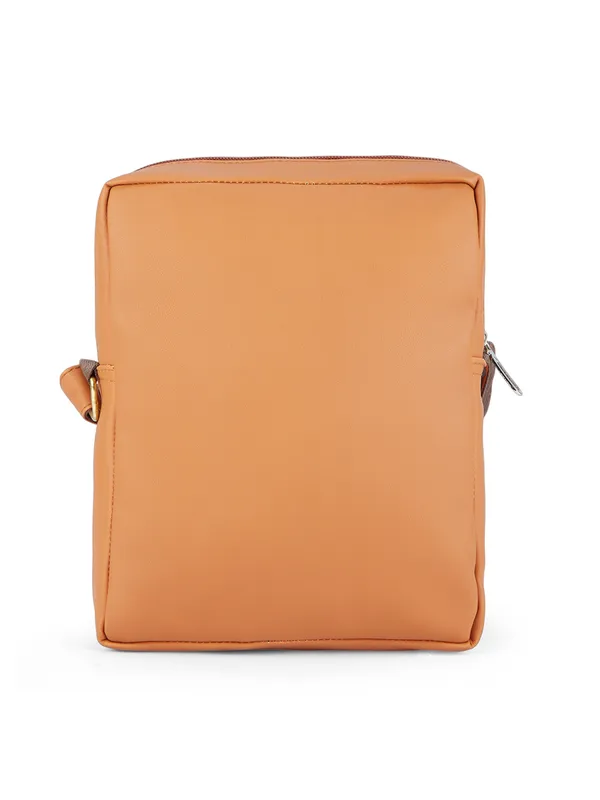 Tan_Vegan_Leather_Sling_Bag_For_Travel,_Passport_Holder_For_Unisex