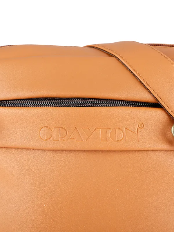 Tan_Vegan_Leather_Sling_Bag_For_Travel,_Passport_Holder_For_Unisex
