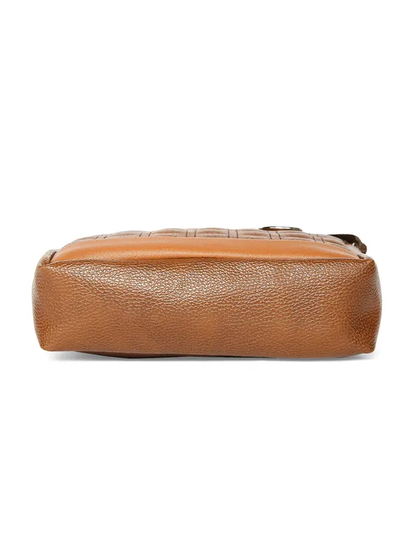 Tan_Vegan_Leather_Sling_Or_Side_Bag_For_Unisex