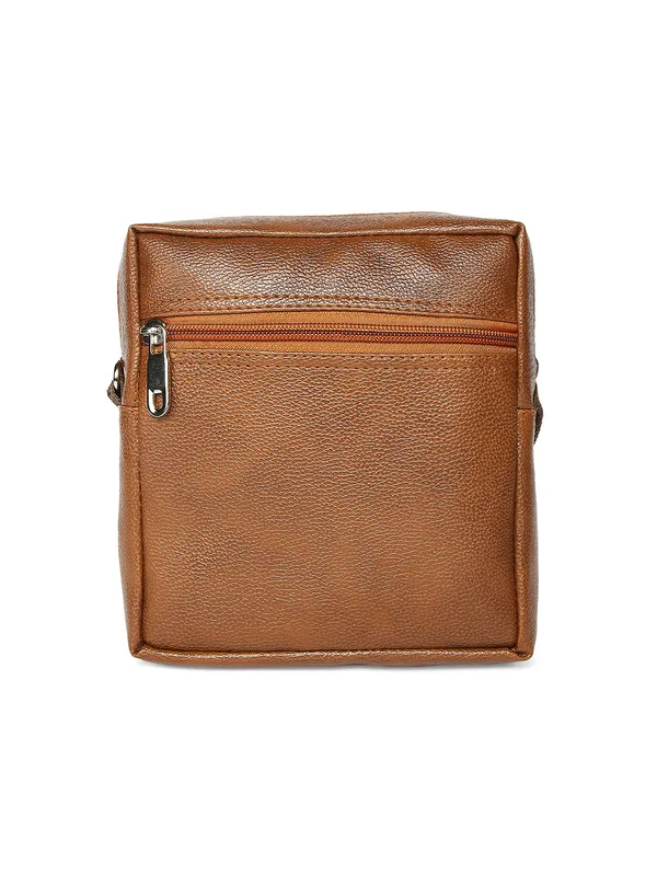 Tan_Vegan_Leather_Sling_Or_Side_Bag_For_Unisex