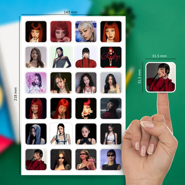 Blackpink_Solo_Albums_All_4_Members_Round_Corner_Sticker_Sheets_(_Set_of_4_Sheets_)_96_Stickers