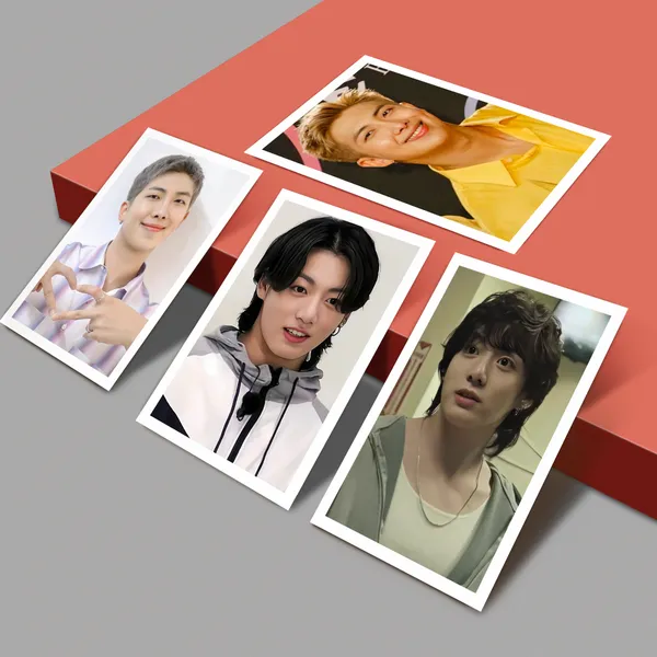 Multicolor_Bts_Bias_Pack_White_Border_Glossy_Laminated_Photocards_(_Set_Of_8_)_Fine_Art_Print_(4.3_Inch_X_2.7_Inch)