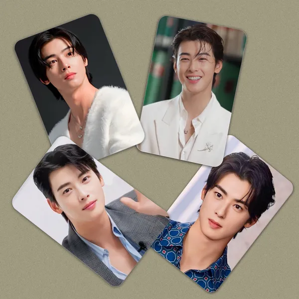 Multicolor_Astro_Cha_Eun_Woo_Bias_Pack_Photocards_(_Set_Of_14_+_2_Freebies_)_Fine_Art_Print_(4.3_Inch_X_2.7_Inch)