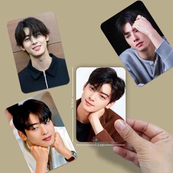 Multicolor_Astro_Cha_Eun_Woo_Bias_Pack_Photocards_(_Set_Of_14_+_2_Freebies_)_Fine_Art_Print_(4.3_Inch_X_2.7_Inch)