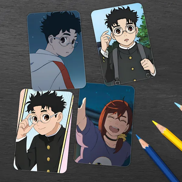 Multicolor_"Dan_Dan_Dan"_Anime_Concept_Photocards_(_Set_Of_14_+_2_Freebies_)_Anime_Merch_&_Merchandise_Fine_Art_Print_(4.3_Inch_X_2.7_Inch)