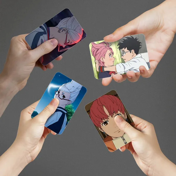 Multicolor_"Dan_Dan_Dan"_Anime_Concept_Photocards_(_Set_Of_14_+_2_Freebies_)_Anime_Merch_&_Merchandise_Fine_Art_Print_(4.3_Inch_X_2.7_Inch)