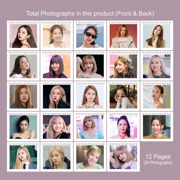 Multicolor_Black_Pink_Desk_Photo_Album_(_Set_Of_1_)_24_Photos_Front-Back_Fine_Art_Print_(6.6_Inch_X_3.1_Inch)