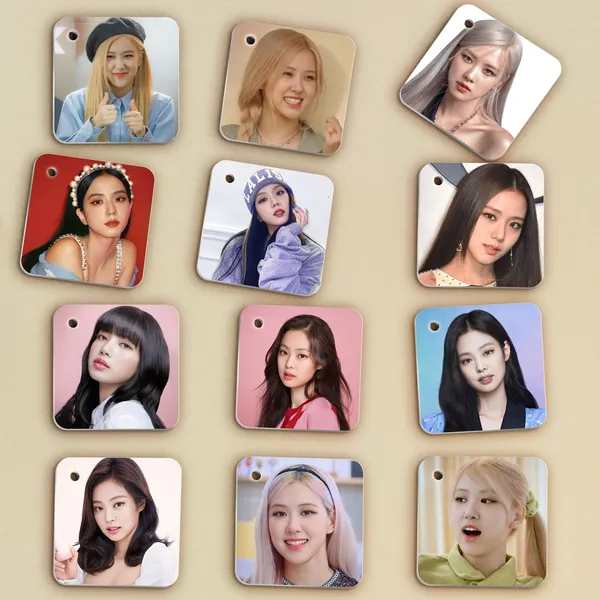 Multicolor_Black_Pink_Flash_1Mm_Thick_Lomo_Cards_With_Snap_Key_Ring_(Set_Of_12_Cards_24_Photos_Front_Back)_Glossy_Laminated_Paper_Print_(2.5_Inch_X_2_Inch)