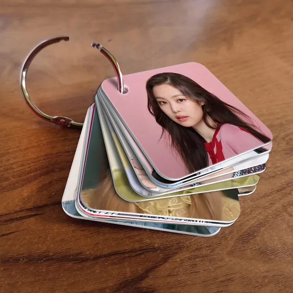 Multicolor_Black_Pink_Flash_1Mm_Thick_Lomo_Cards_With_Snap_Key_Ring_(Set_Of_12_Cards_24_Photos_Front_Back)_Glossy_Laminated_Paper_Print_(2.5_Inch_X_2_Inch)