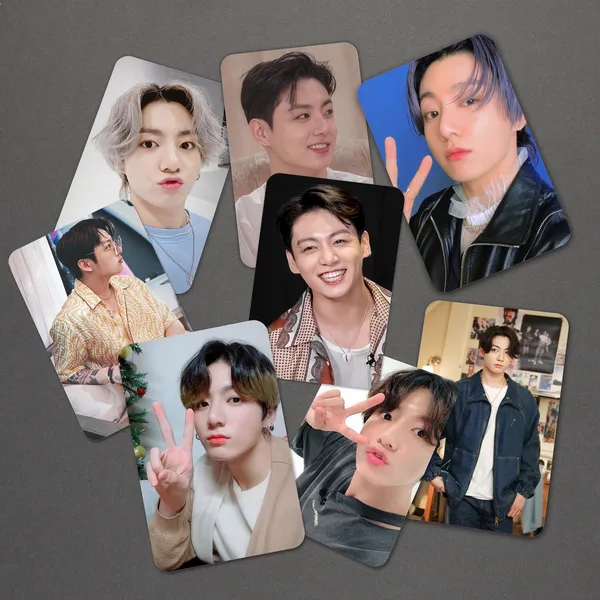 Multicolor_11_Cm_Bts_Jungkook_Bias_Pack_Photocard_(_Set_Of_16_)_+_2_Free_Stickers_Self_Adhesive_Sticker_(Pack_Of_16)