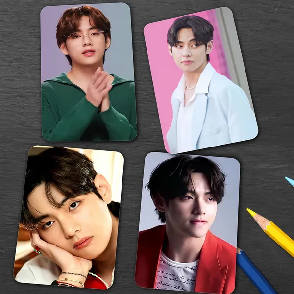 Multicolor_Bts_V_Bias_Pack_02_Photo_Cards_(_Set_Of_16_+_2_Freebies_)_Fine_Art_Print_(4.3_Inch_X_2.8_Inch)