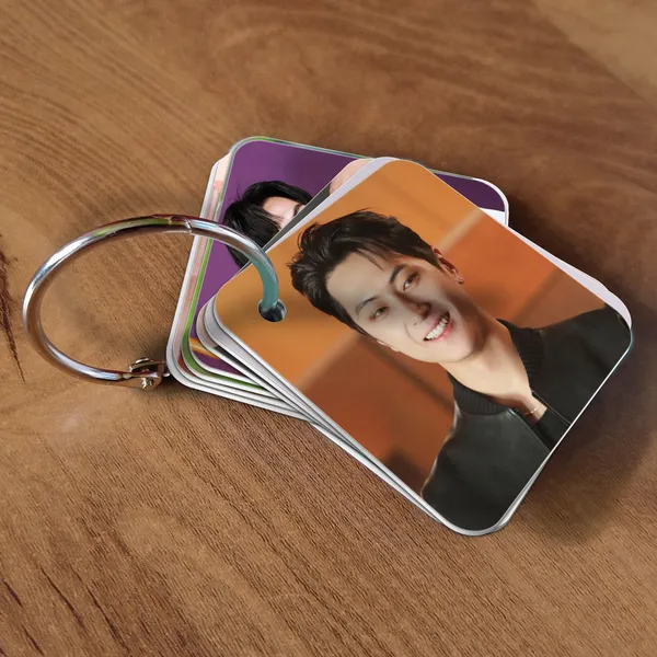 Multicolor_Enhypen_Flash_1Mm_Thick_Cards_With_Snap_Key_Ring_�_A_Stunning_Set_Of_12_Cards_Featuring_24_Photos_Front_And_Back_Fine_Art_Print_(2.5_Inch_X_2.5_Inch)