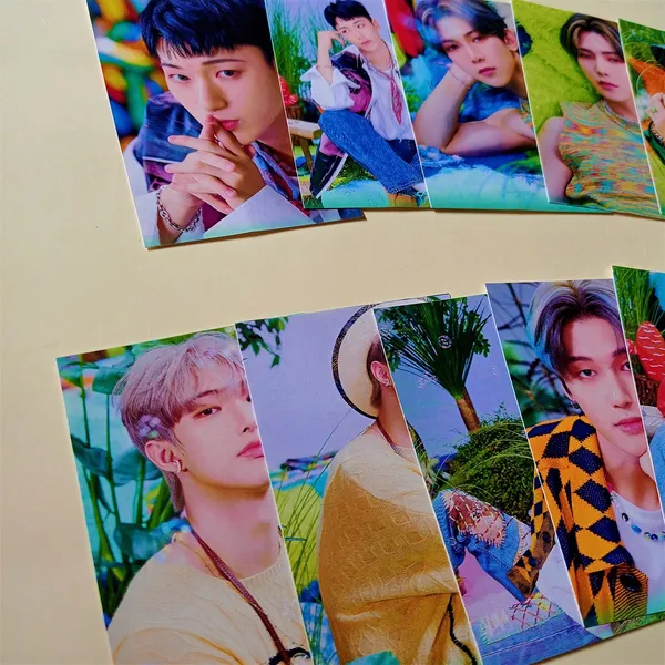 Multicolor_9_Cm_Ateez_Eternal_Sunshine_Song_Stickers_(_Set_Of_16_)_+_3_Freebies_Self_Adhesive_Sticker_(Pack_Of_16)