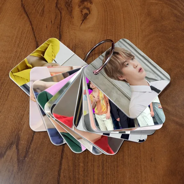 Multicolor_Bts_Flash_1Mm_Thick_Cards_With_Snap_Key_Ring_(Set_Of_12_Cards_24_Photos_Front_Back)_Glossy_Laminated_Photographic_Paper_(2.5_Inch_X_2_Inch)