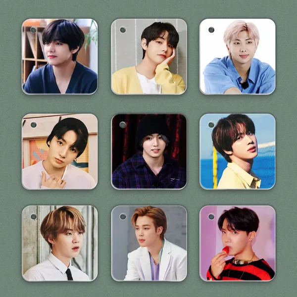 Multicolor_Bts_Flash_1Mm_Thick_Cards_With_Snap_Key_Ring_(Set_Of_12_Cards_24_Photos_Front_Back)_Glossy_Laminated_Photographic_Paper_(2.5_Inch_X_2_Inch)