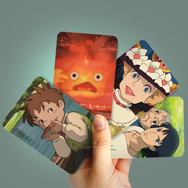 Multicolor_Howl'S_Moving_Castle_Studio_Ghibli_Anime_Photo_Cards_(_Set_Of_14_+_2_Freebie_)_Fine_Art_Print_(2.7_Inch_X_4.1_Inch)