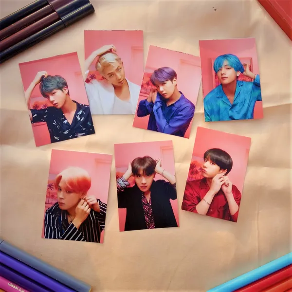 Multicolor_9_Cm_Bts_Persona_Pink_Background_Large_Stickers_(_Set_Of_7_)_Self_Adhesive_Sticker_(Pack_Of_7)
