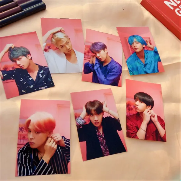 Multicolor_9_Cm_Bts_Persona_Pink_Background_Large_Stickers_(_Set_Of_7_)_Self_Adhesive_Sticker_(Pack_Of_7)