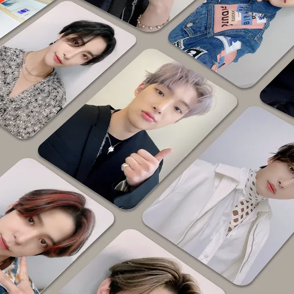 Multicolor_9.5_Cm_Ateez_Selfies_Photocards_(_Set_Of_16_)_+_2_Freebies_Self_Adhesive_Sticker_(Pack_Of_16)