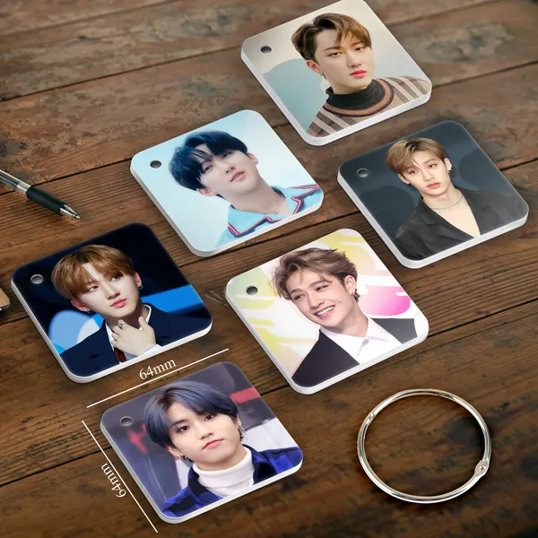 Multicolor_Stray_Kids_Flash_1Mm_Thick_Cards_With_Snap_Key_Ring_(Set_Of_12_Cards_24_Photos)_Glossy_Laminated_Photographic_Paper_(2_Inch_X_2.5_Inch)