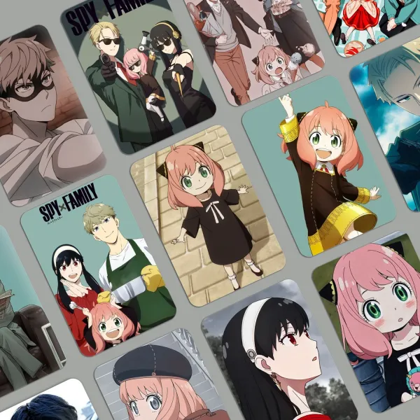 Multicolor_Spy_X_Family_Anime_Photocards_(_Set_Of_12_+_4_Freebies_)_Paper_Print_(4.2_Inch_X_2_Inch)