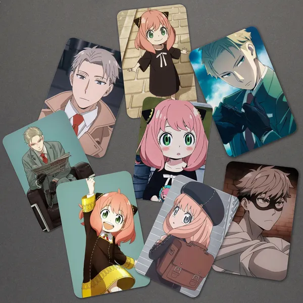 Multicolor_Spy_X_Family_Anime_Photocards_(_Set_Of_12_+_4_Freebies_)_Paper_Print_(4.2_Inch_X_2_Inch)