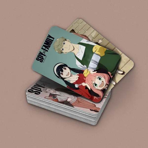 Multicolor_Spy_X_Family_Anime_Photocards_(_Set_Of_12_+_4_Freebies_)_Paper_Print_(4.2_Inch_X_2_Inch)