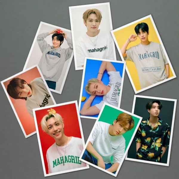 Multicolor_Stray_Kids_Mahagrid_Photo_Cards_Glossy_Laminated_(Set_Of_8)_Fine_Art_Print_(2_Inch_X_3.5_Inch)