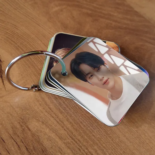 Multicolor_Seventeen_Flash_1Mm_Thick_Cards_With_Snap_Key_Ring_(Set_Of_13_Cards_26_Photos_Front_Back)_Glossy_Laminated_Fine_Art_Print_(2.5_Inch_X_2.5_Inch)