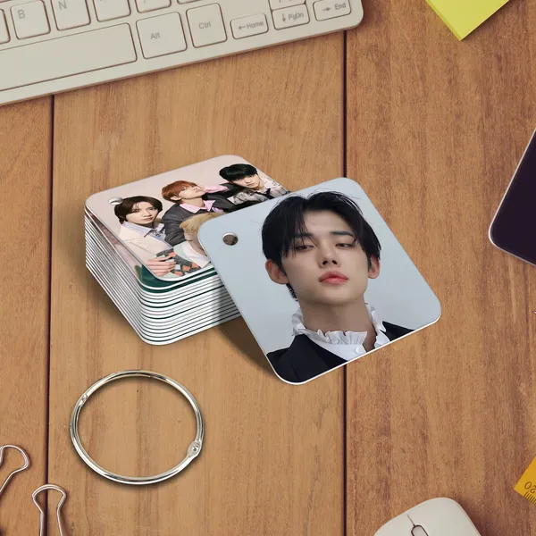Multicolor_Txt_Flash_1Mm_Thick_Cards_With_Snap_Key_Ring_(Set_Of_12_Cards_24_Photos_Front_Back)_Fine_Art_Print_(2.5_Inch_X_2.5_Inch)