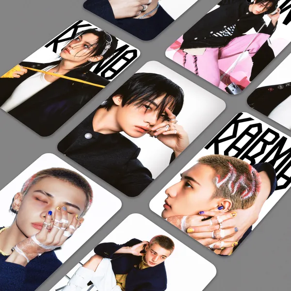 Stray_Kids_"Karma"_Album_Glossy_Laminated_Photocards_(Set_of_28+4_Freebies)
