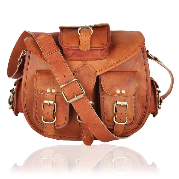 Brown_Genuine_Leather_Satchel_Crossbody_Purse_And_Handbag,_Cosmetic_Bag,_Small_Wallet_Bicycle_Bag,_Woman_Shopping_Travel_Bag_(_10x13_inchs_)