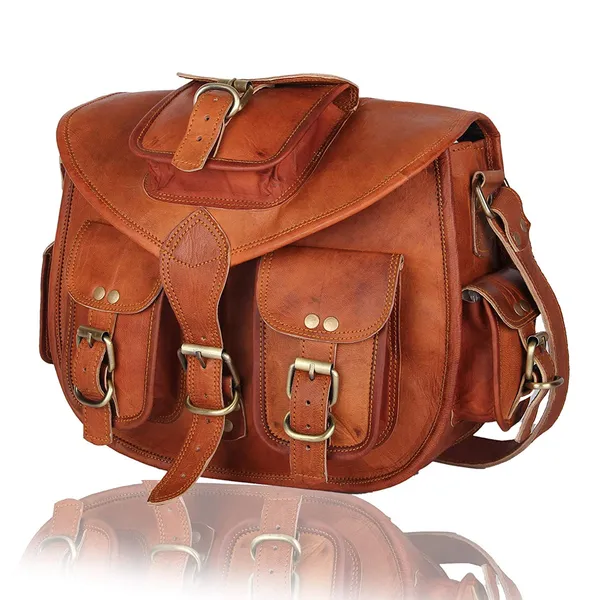 Brown_Genuine_Leather_Satchel_Crossbody_Purse_And_Handbag,_Cosmetic_Bag,_Small_Wallet_Bicycle_Bag,_Woman_Shopping_Travel_Bag_(_10x13_inchs_)
