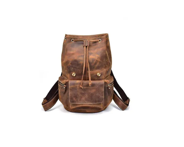 Brown_Buffalo_Genuine_Leather_Backpack_Handmade_Unisex_Backpack_/Hiking_Backpack_Travel_Outdoor_Shoulder_Bag._(_14X15.5_inchs_)