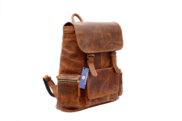 Brown_Buffalo_Genuine_Leather_Handmade_15.5_Inch_Backpack_Unisex_(_12x16_inchs_)