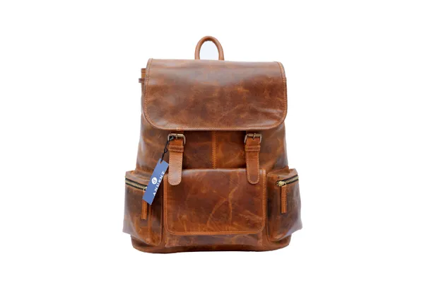 Brown_Buffalo_Genuine_Leather_Handmade_15.5_Inch_Backpack_Unisex_(_12x16_inchs_)