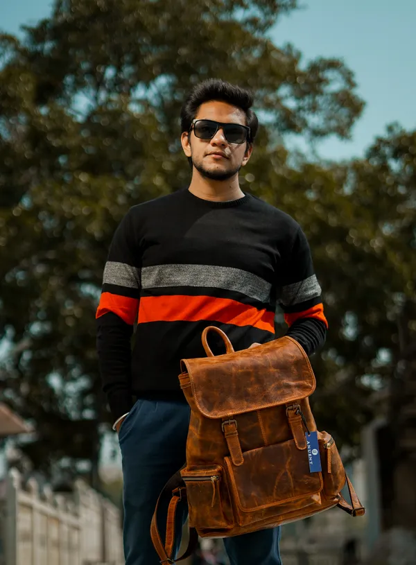 Brown_Buffalo_Genuine_Leather_Handmade_15.5_Inch_Backpack_Unisex_(_12x16_inchs_)