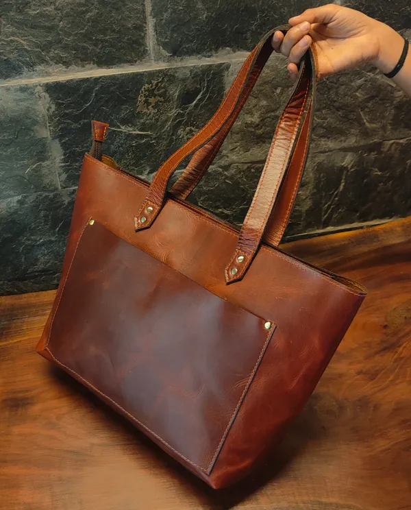 Brown_Genuine_Leather_Tote_Bag_For_Women_With_Zipper_Large_Women'S_Shoulder_Handbag_(_12x16_inchs_)