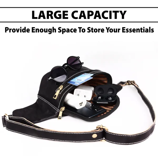 Black_Black_Genuine_Leather_Fanny_Pack__Fashionable__Waist_Belt_Bag_For_Travel_Sports_Hiking_Cycling_Fishing_Running_(_8X4.5_inchs_)