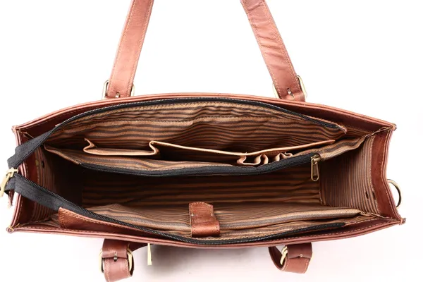 Brown_Genuine_Leather_Tote_Laptop_Bag_For_Women_Large_Capacity_Work_Handbag_With_Zipper_Compartment_For_Daily_Used_(_12x16_inchs_)