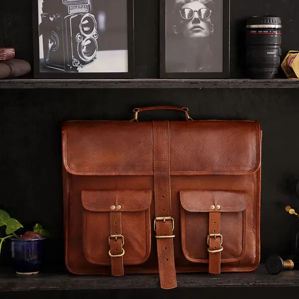 Brown_Handmade_16_Inch_Double_Pocket_Laptop_Bag_(_13x18_inchs_)