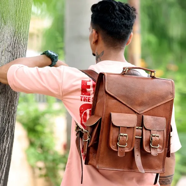 Handmade_Leather_Satchel_Backpack_for_Men_|_Leather_Messenger,_Convertible_Dark_Brown_Laptop_Bag,_Vintage_Rucksack,_Ideal_for_Work_and_Travel