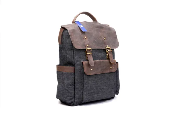 Blue_&_Brown_Vintage_Canvas_Genuine_Leather_Laptop_Backpack_For_Men,Daypack_Canvas_Backpack_For_Men_Women_(_13X17_inchs_)