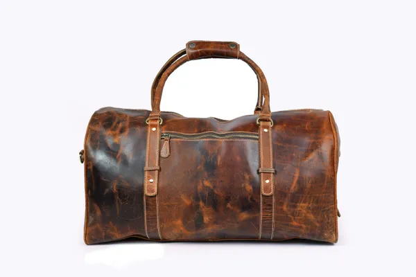 Brown_20"_Buffalo_Genuine_Leather_Duffle_Bag_Travel_Carry-On_Luggage_Overnight_Gym_Weekender_Bag_(_20x9x11_inchs_)